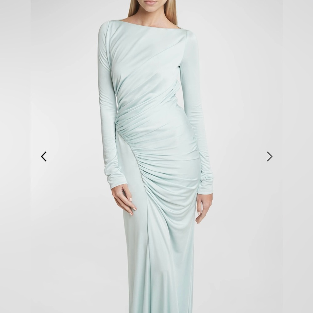 Givechy Long Sleeve Side Draped Dress
